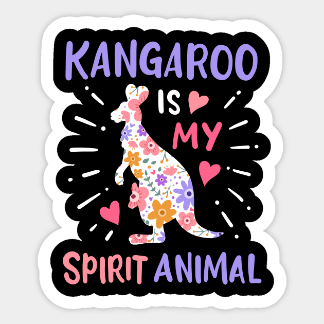 Kangaroo Australia Spirit Animal Sticker by CreativeGiftShop